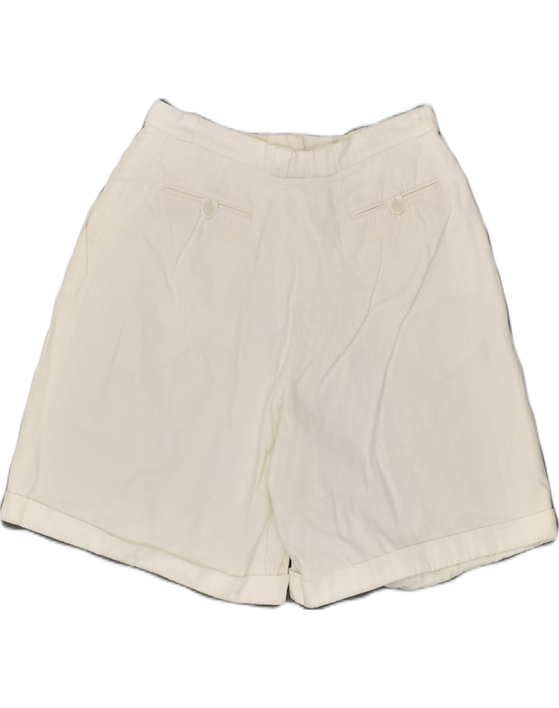 ANTONIO FUSCO Womens High Waist Casual Shorts W28 Medium White Cotton | Vintage Antonio Fusco | Thrift | Second-Hand Antonio Fusco | Used Clothing | Messina Hembry 