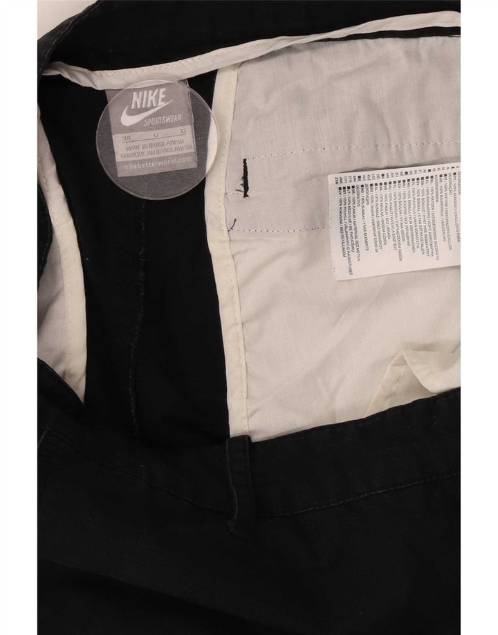 Nike Mens Straight Cargo Trousers W34 L30 Black Cotton