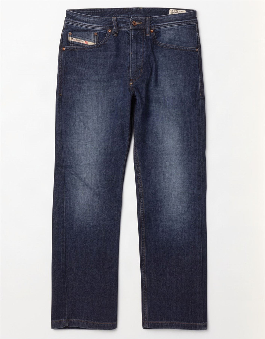 Diesel Mens Braddo Straight Jeans W32 L32 Blue Cotton