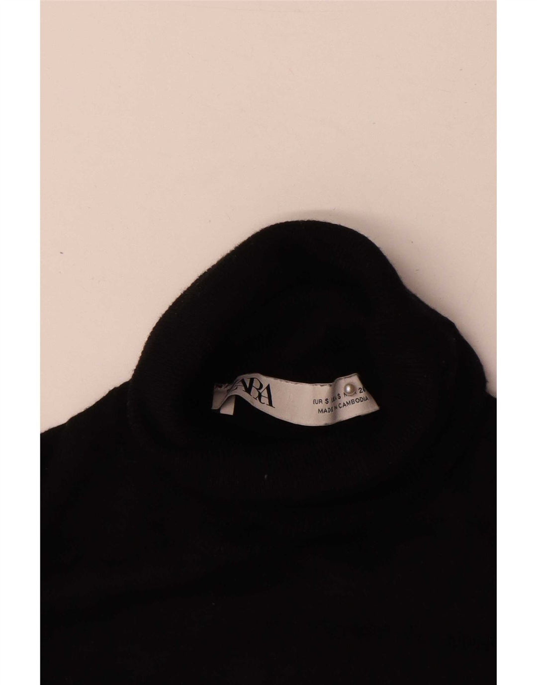 Zara Womens Roll Neck Jumper Sweater UK 10 Small Black