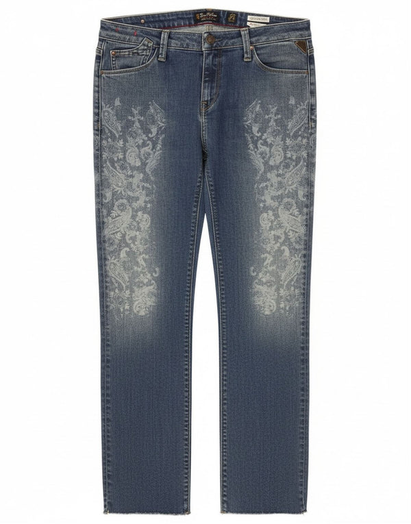 Replay Womens Rockxanne Slim Jeans W30 L29 Blue Paisley