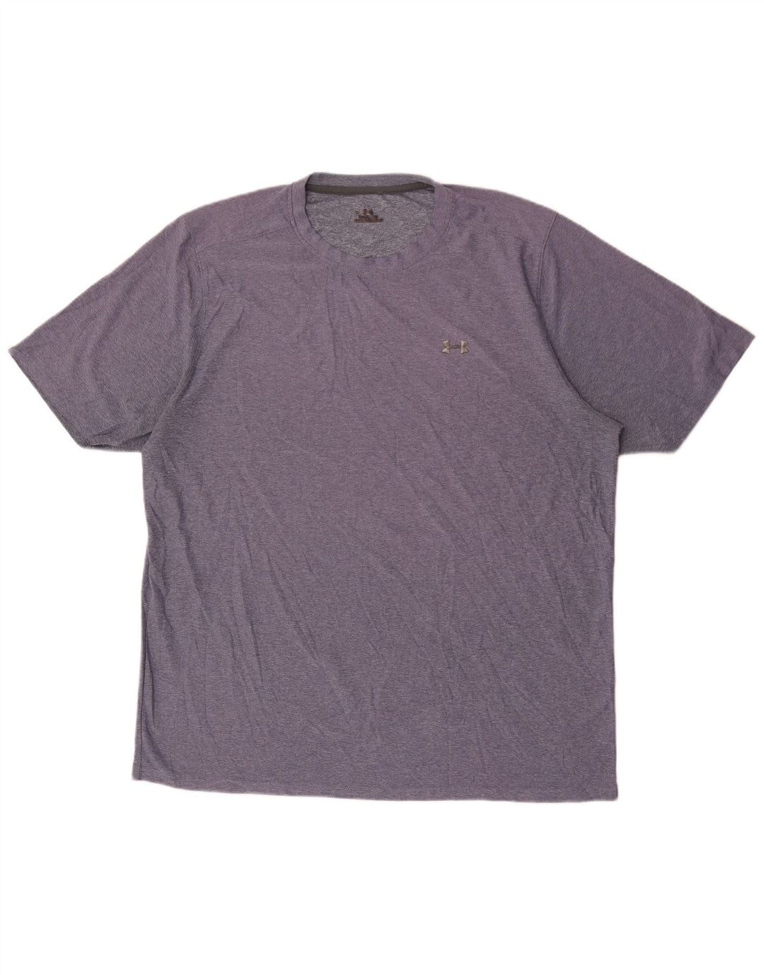 UNDER ARMOUR Mens T-Shirt Top XL Purple Flecked