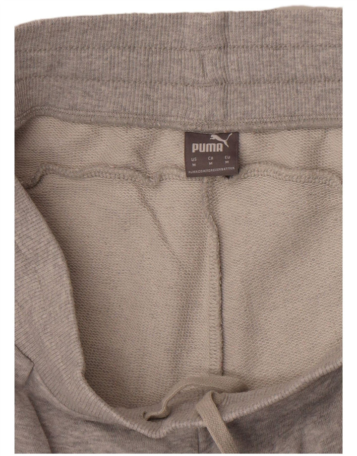 Puma Womens Sport Shorts UK 12 Medium Grey Cotton