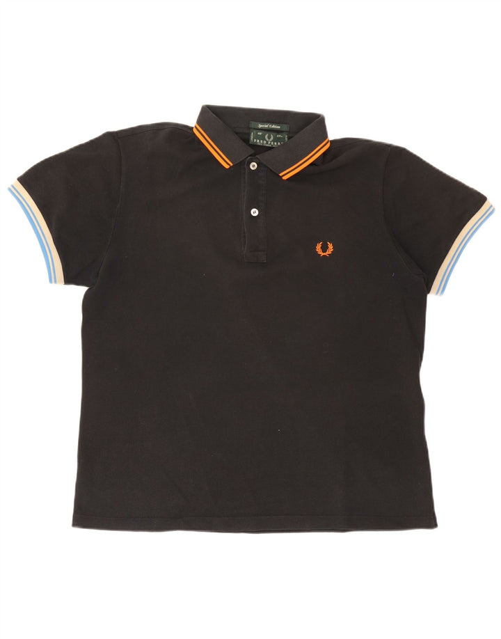 Fred Perry Mens Polo Shirt Large Black Cotton