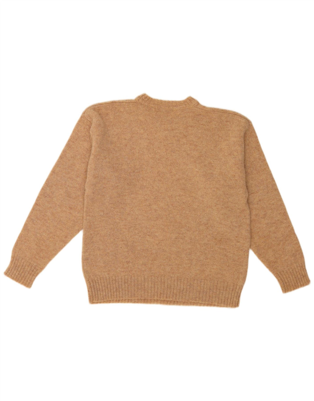 Fila Mens Crew Neck Jumper Sweater IT 50 Medium Brown Flecked Wool