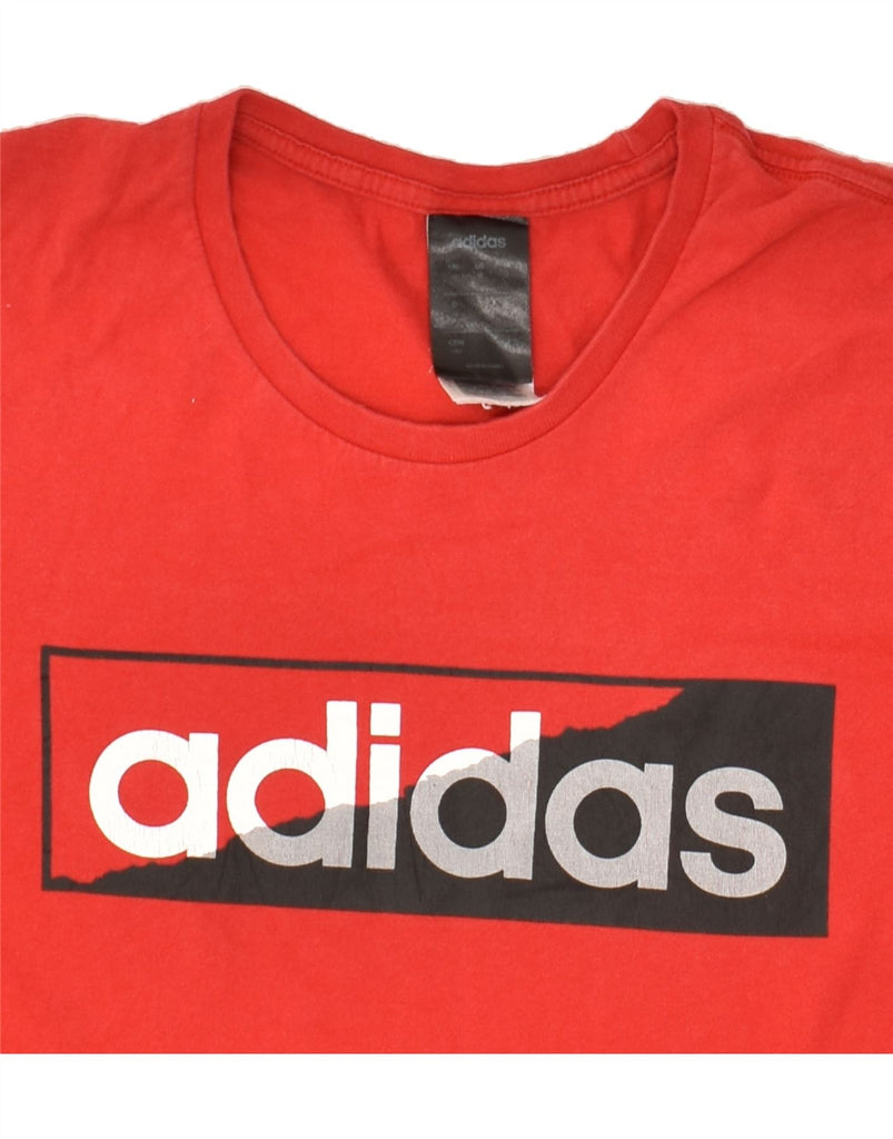 ADIDAS Mens Graphic T-Shirt Top Medium Red Cotton | Vintage Adidas | Thrift | Second-Hand Adidas | Used Clothing | Messina Hembry 