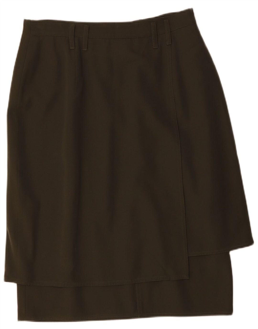 Les Copains Womens Pencil Skirt Medium W32 Green Wool