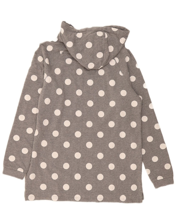 Element Womens Hoodie Jumper US 12 Large Grey Polka Dot Cotton
