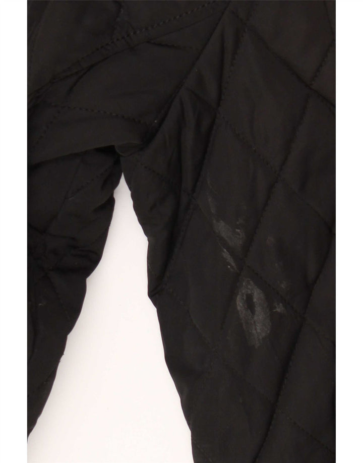 Zara Mens Quilted Jacket UK 38 Medium Black Polyester
