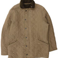 Barbour Mens Quilted Jacket UK 42 XL Beige Polyester