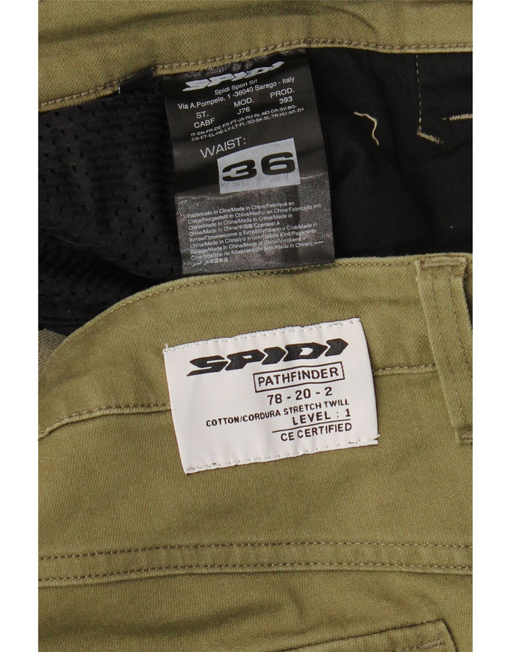 Spidi Mens Slim Cargo Trousers W36 L33 Khaki Cotton