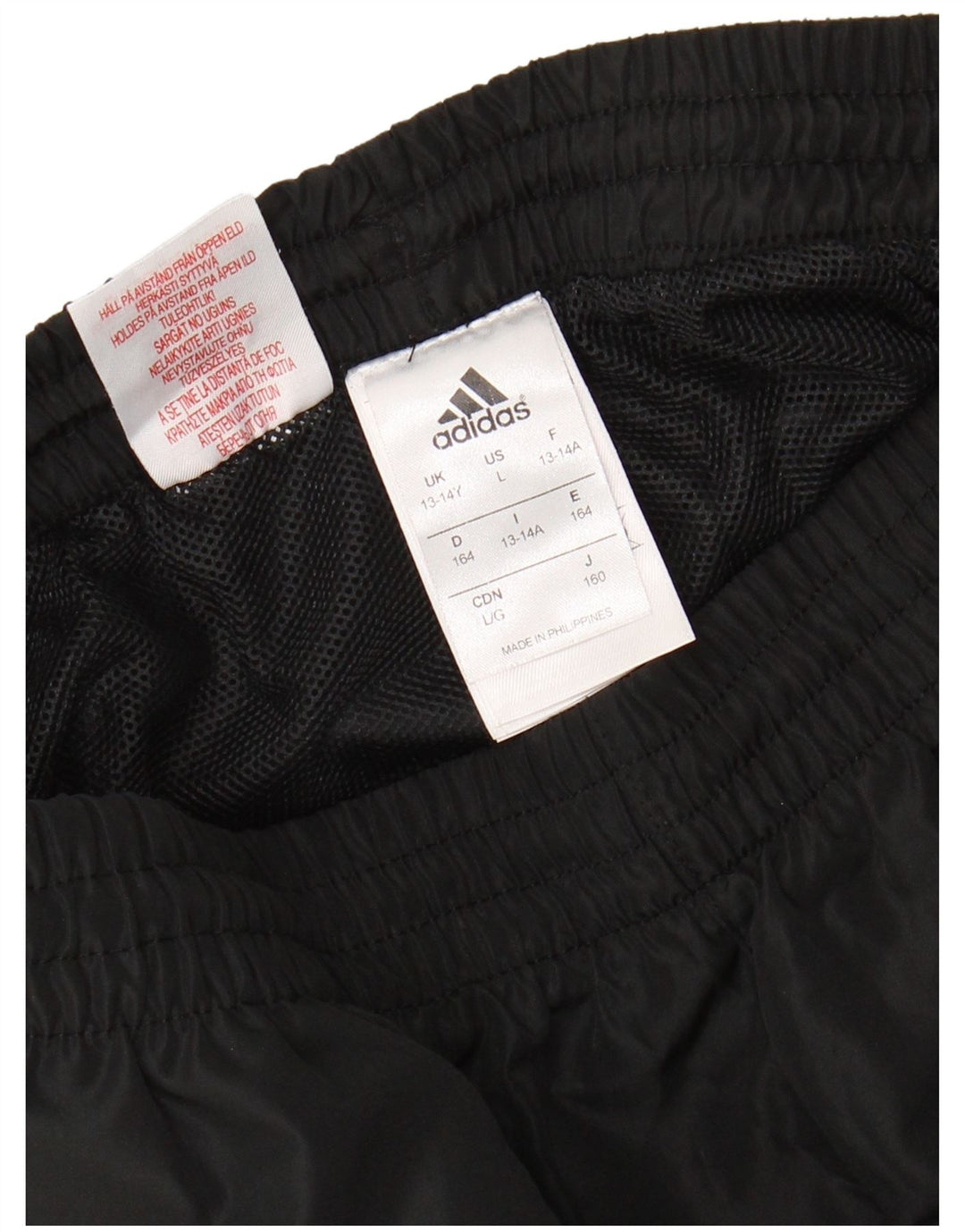 ADIDAS Boys Tracksuit Trousers Joggers 13-14 Years  Black Polyester