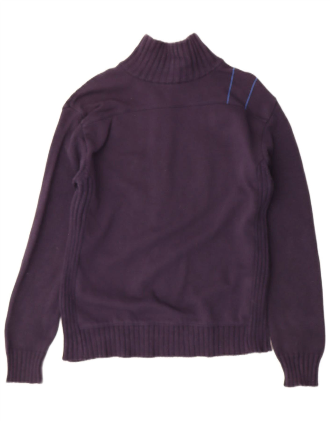 PUMA Mens Cardigan Sweater Medium Navy Blue Cotton