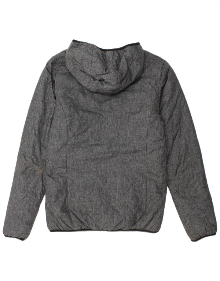Ellesse Womens Oversized Hooded Reversible Padded Jacket UK 10 Small Grey