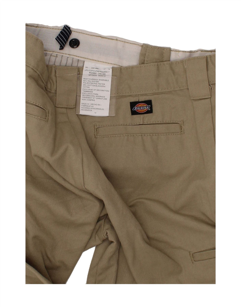 DICKIES Boys Straight Cargo Trousers 13-14 Years W28 L24 Khaki Polyester Vintage Dickies and Second-Hand Dickies from Messina Hembry 