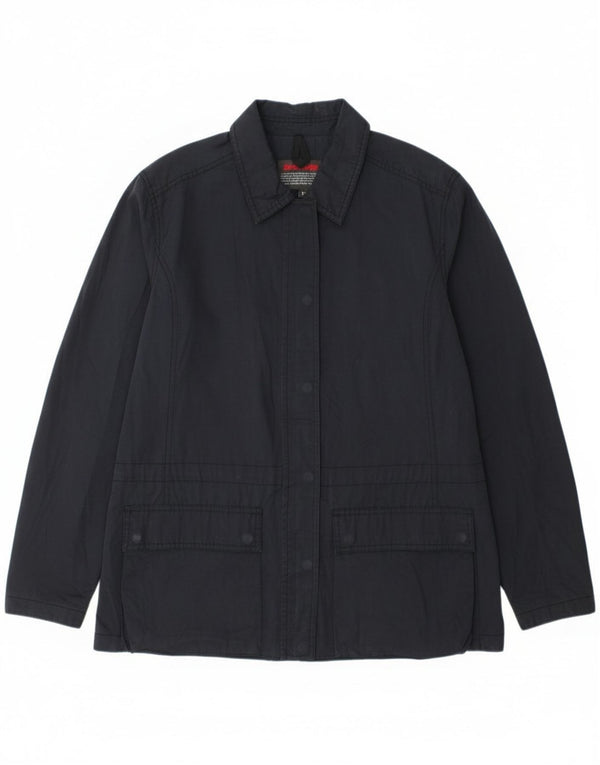 Invicta Womens Utility Jacket UK 16 Large Navy Blue Cotton