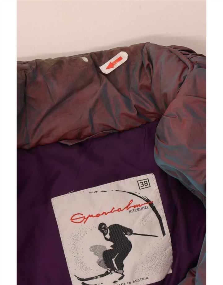 Sportalm Womens Ski Oversized Padded Jacket EU 38 Medium Burgundy Polyester