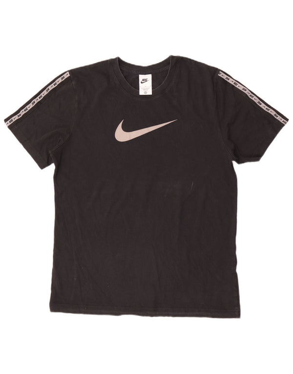 Nike Mens Graphic T-Shirt Top Medium Black Colourblock Cotton