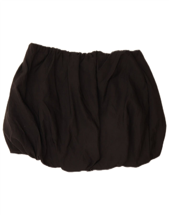 Zara Womens Mini Bubble Skirt UK 14 Medium  Black Polyamide