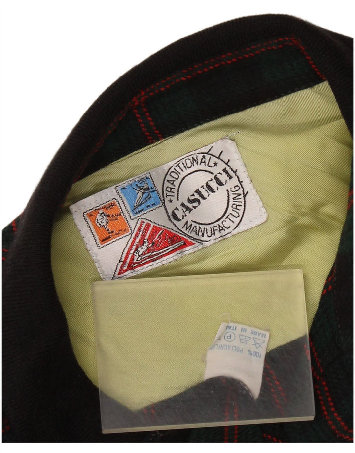 Casucci Mens Flannel Shirt Large Green Check Polyacrylic