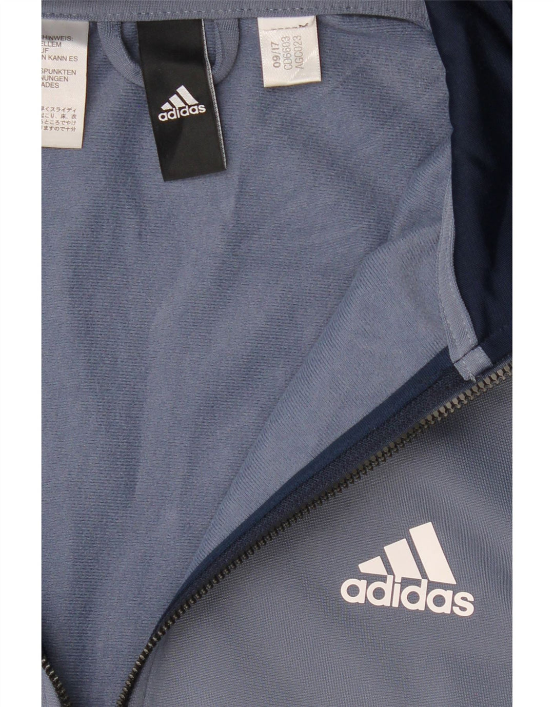 ADIDAS Mens Tracksuit Top Jacket Medium Navy Blue Colourblock