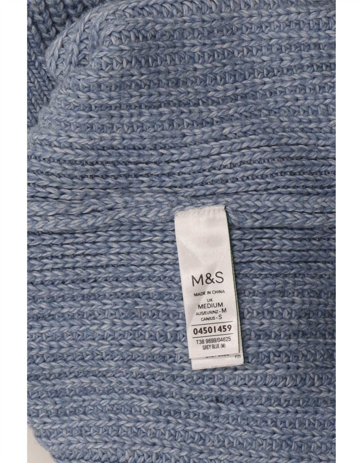 Marks & Spencer Womens Vest Tank Top UK 14 Medium Blue Polyester