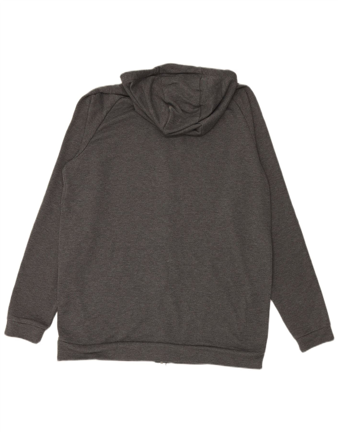 NIKE Mens Dri Fit Zip Hoodie Sweater XL Grey Polyester