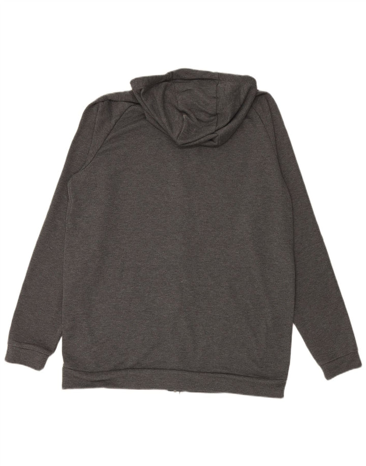 NIKE Mens Dri Fit Zip Hoodie Sweater XL Grey Polyester