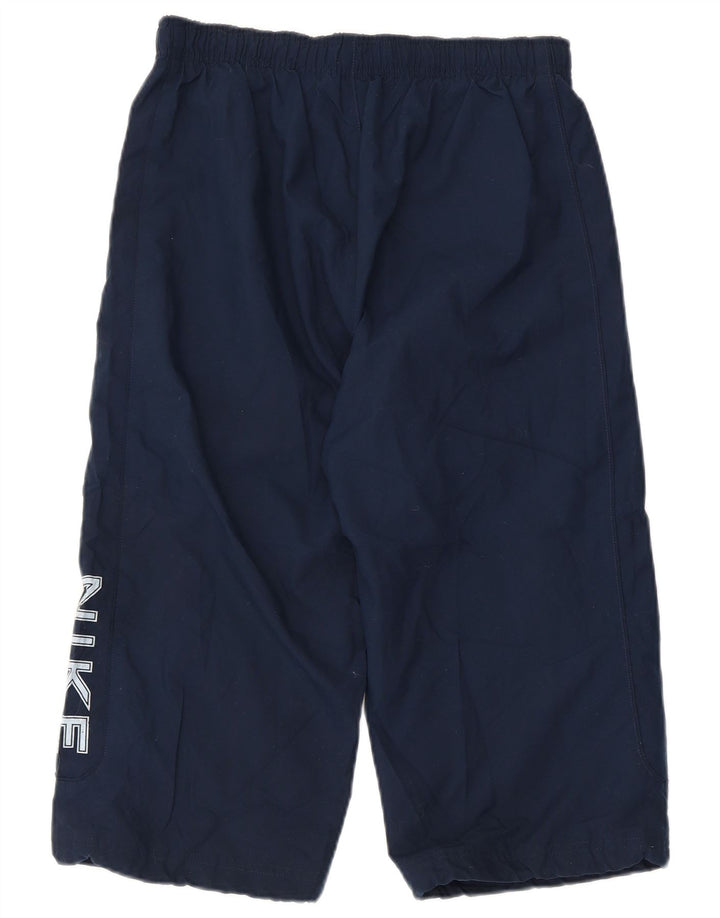 NIKE Mens Graphic Bermuda Sport Shorts Small  Navy Blue Polyester