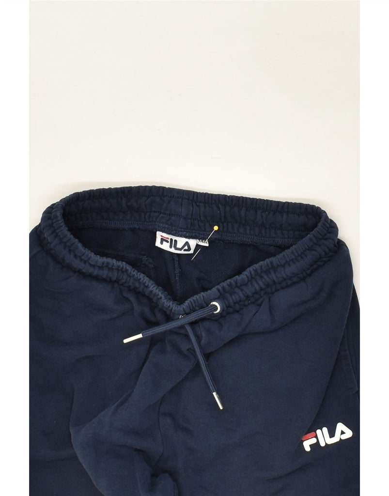 FILA Boys Tracksuit Trousers Joggers 13-14 Years Navy Blue Cotton | Vintage Fila | Thrift | Second-Hand Fila | Used Clothing | Messina Hembry 
