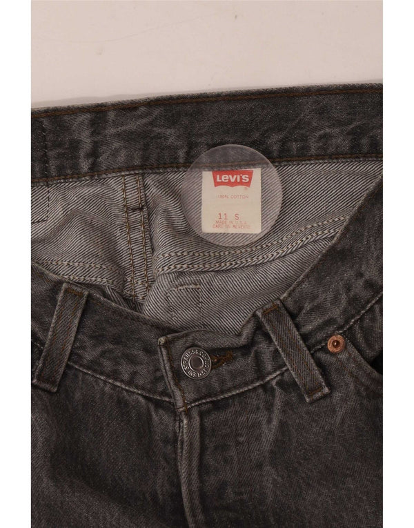 Levi's Girls High Waist Tapered Jeans 10-11 Years W27 L29 Grey Cotton