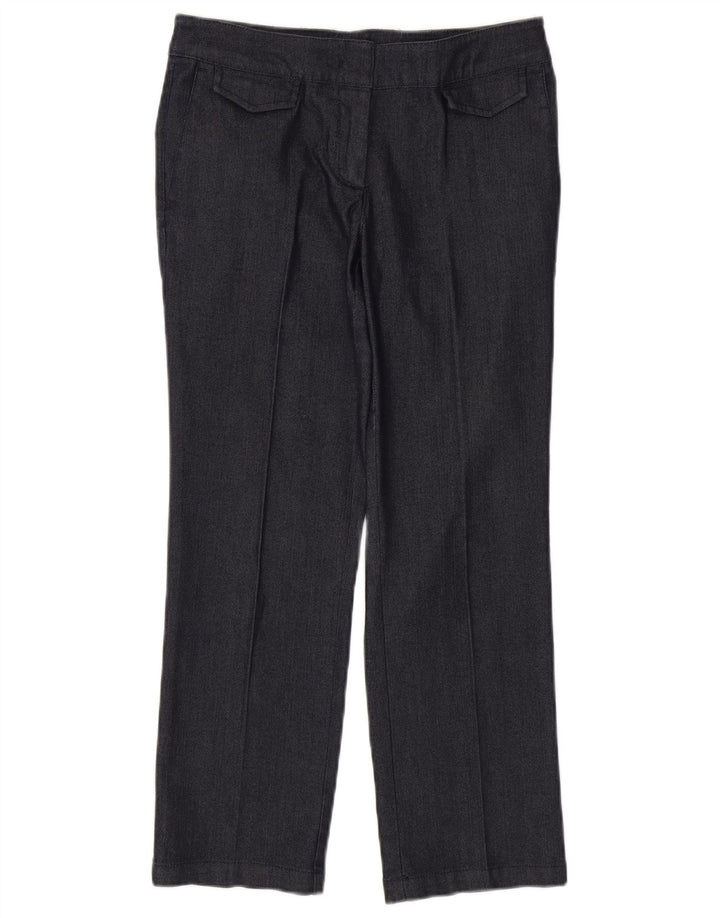MAX & CO. Womens Low Waist Straight Casual Trousers W30 L26 Navy Blue
