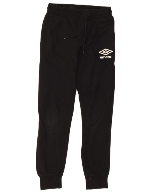 Umbro Boys Graphic Tracksuit Trousers Joggers 13-14 Years 2XL Black Cotton