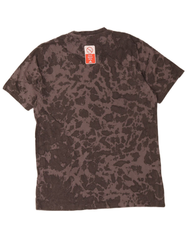 Adidas Mens T-Shirt Top Medium Grey Tie Dye Cotton