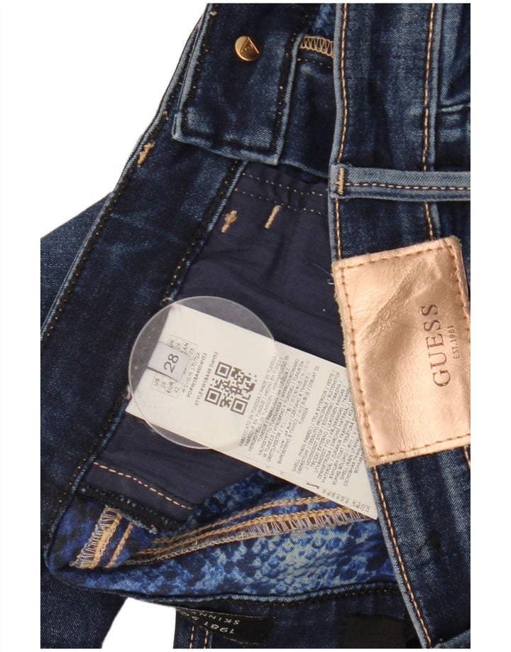GUESS Womens Skinny Jeans W28 L29  Navy Blue Cotton