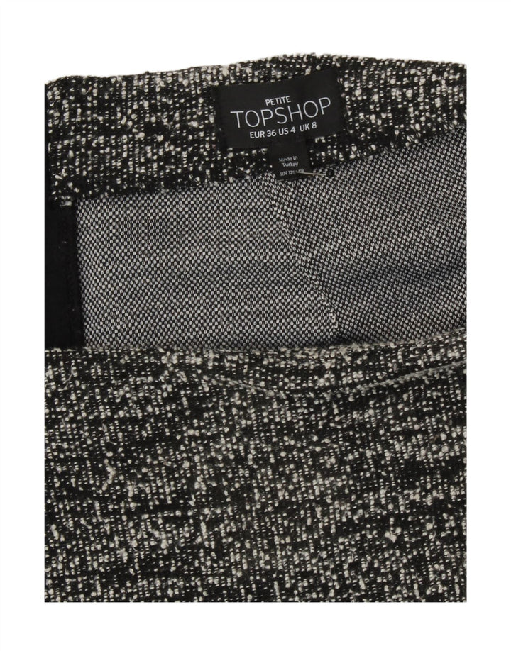 Topshop Womens Mini Skirt UK 8 Small W27  Black Flecked Polyester