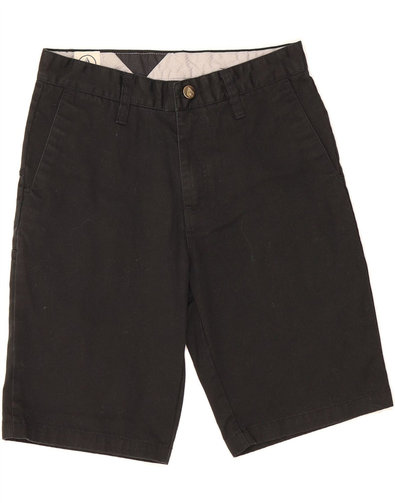 VOLCOM Boys Chino Shorts 13-14 Years W26 Black Polyester Vintage Volcom and Second-Hand Volcom from Messina Hembry 