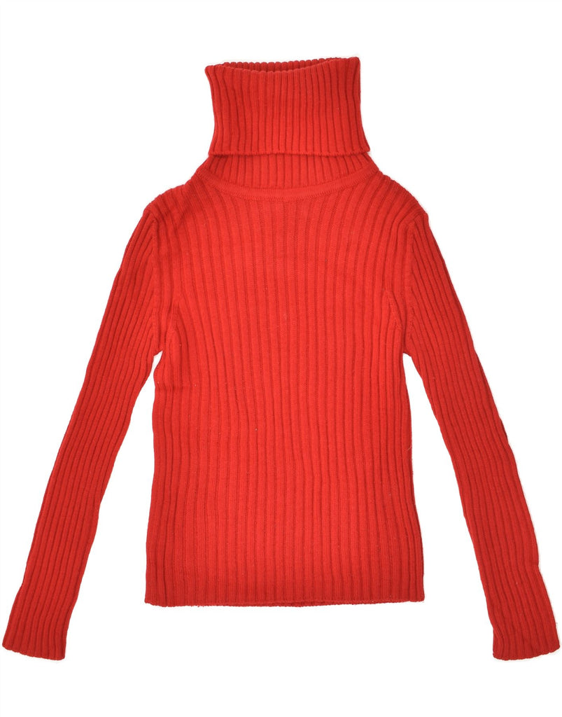 BENETTON Womens Roll Neck Jumper Sweater UK 12 Medium Red Wool | Vintage Benetton | Thrift | Second-Hand Benetton | Used Clothing | Messina Hembry 