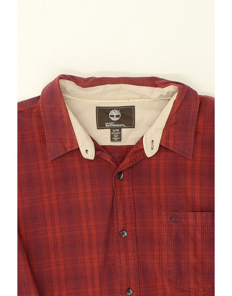 TIMBERLAND Mens Earthkeepers Regular Fit Shirt XL Red Check Cotton | Vintage Timberland | Thrift | Second-Hand Timberland | Used Clothing | Messina Hembry 
