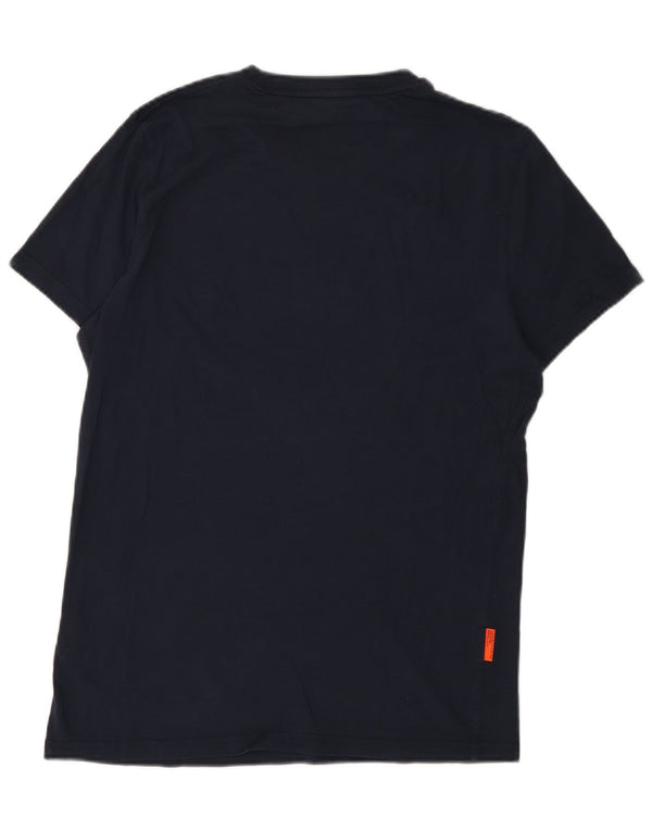 Superdry Mens T-Shirt Top Large Navy Blue Cotton