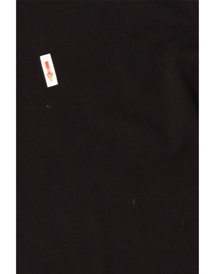 Marks & Spencer Mens V-Neck Jumper Sweater Large Black Cotton