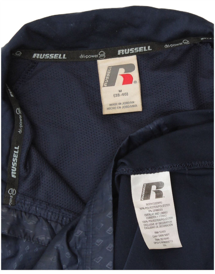 RUSSELL ATHLETIC Mens Tracksuit Top Jacket UK 38/40 Medium Navy Blue
