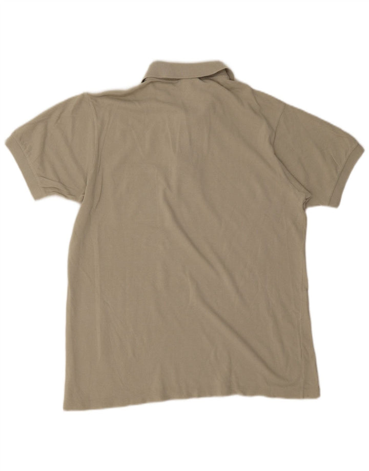 Lacoste Mens Polo Shirt Size 4 Medium Khaki Cotton