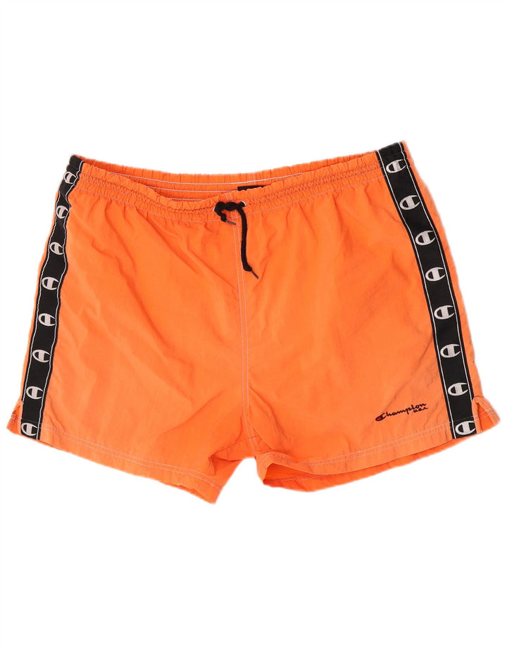 Champion Mens Graphic Swimming Shorts 2XL Orange Colourblock Polyamide
