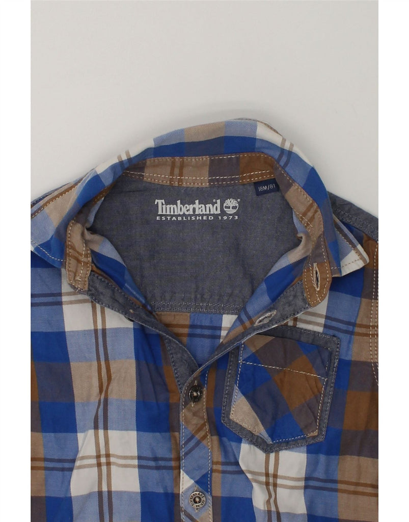 TIMBERLAND Baby Boys Shirt 12-18 Months Blue Check Cotton | Vintage Timberland | Thrift | Second-Hand Timberland | Used Clothing | Messina Hembry 