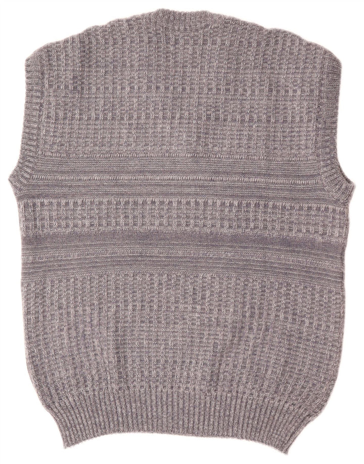 Vintage Mens Vest Tank Top Large Grey