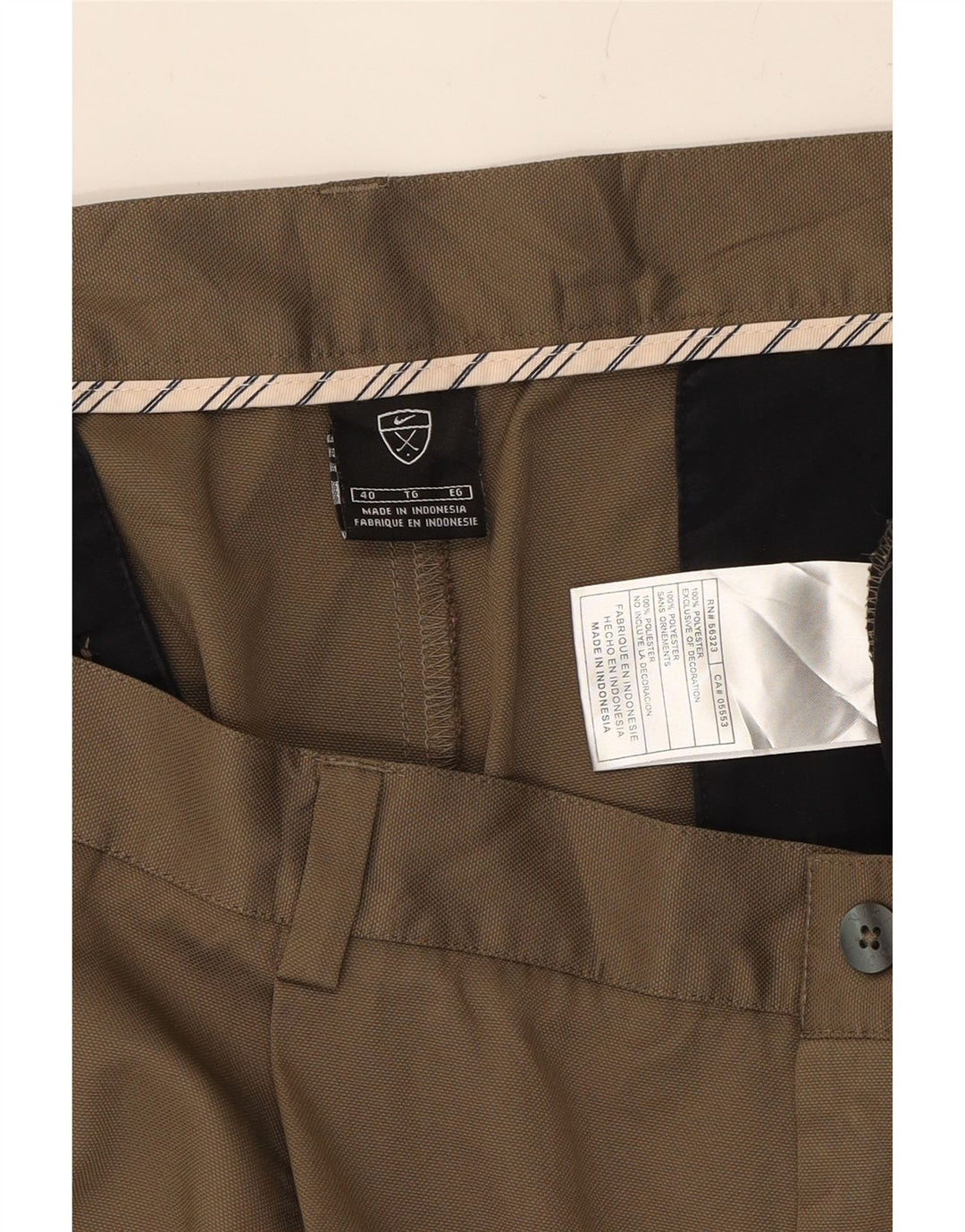 NIKE Mens Pegged Chino Shorts W40 XL Beige Polyester Vintage Nike and Second-Hand Nike from Messina Hembry 