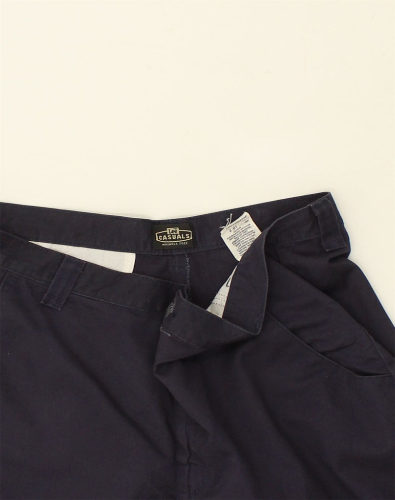 LEE Womens Wrinkle Free Tapered Chino Trousers US 18 2XL W34 L29 Navy Blue | Vintage Lee | Thrift | Second-Hand Lee | Used Clothing | Messina Hembry 