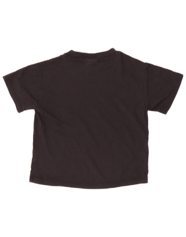 CHAMPION Girls Graphic T-Shirt Top 11-12 Years Large Black