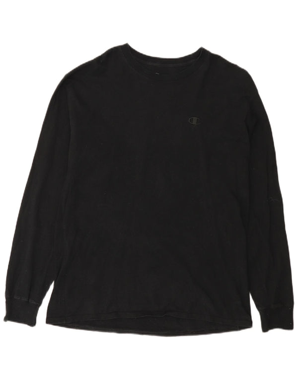 Champion Mens Top Long Sleeve Large Black
